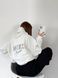 Худі в стилі найк білий oversize 2325-BR-WH фото