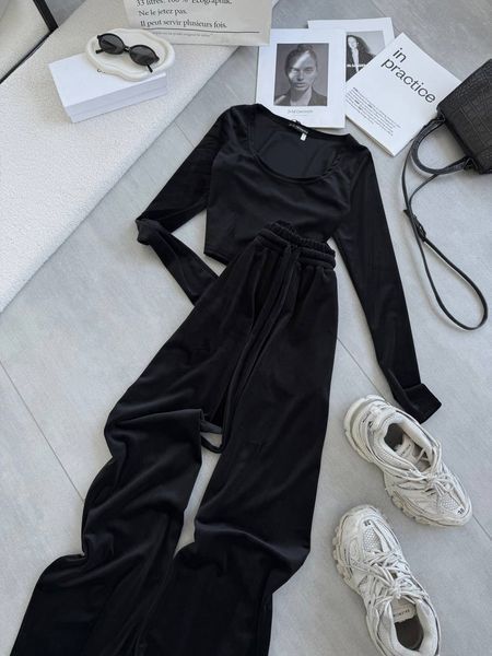, Black, 42-44, Велюр
