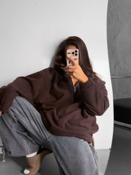 , Шоколад, OVERSIZE, Щільний фліс