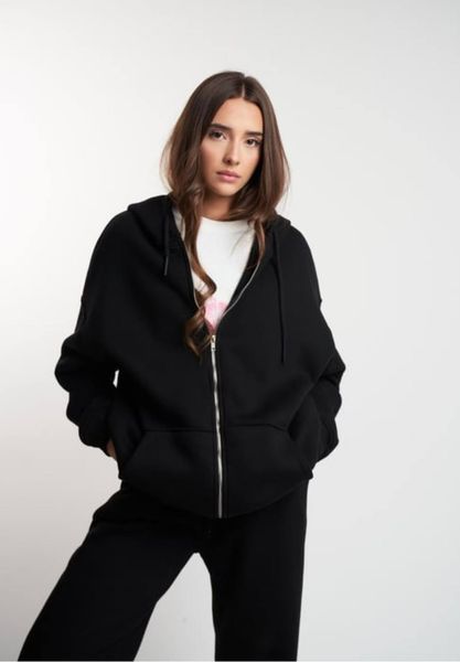Зіп-худі oversize чорний 42-48 170-LB-BL фото