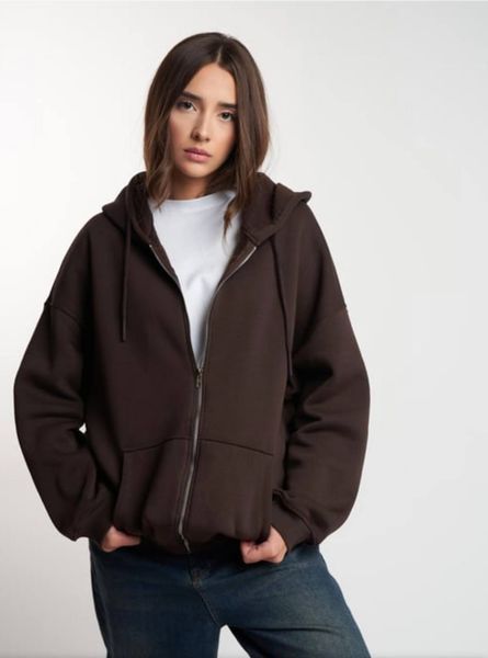 Зіп-худі oversize чорний 42-48 170-LB-BL фото