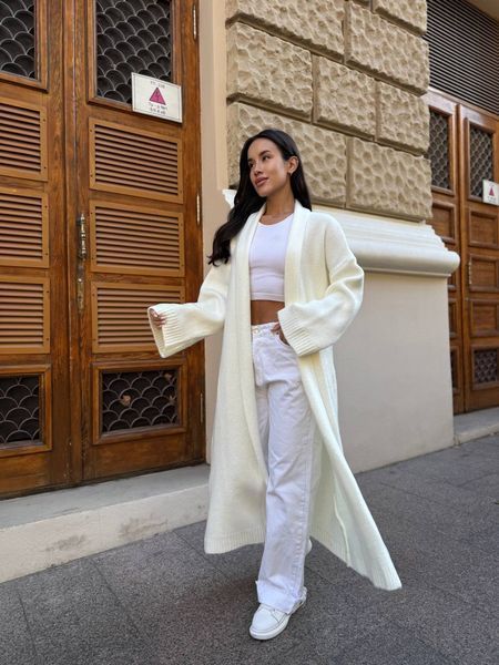Кардиган молоко oversize 125-NO-WH фото