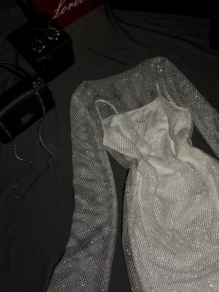 Сукня 2в1 з блискучою сіткою чорний з чорним 42-44 200-SL-BB-XS фото