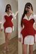 , Red, 42-44, Щільна якісна костюмка+шовк, Туреччина