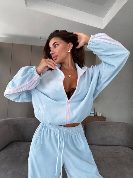 , Light blue, 42-44, Велюр