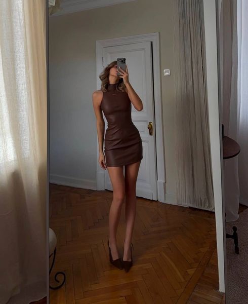 , Black, S-M, Еко-шкіра