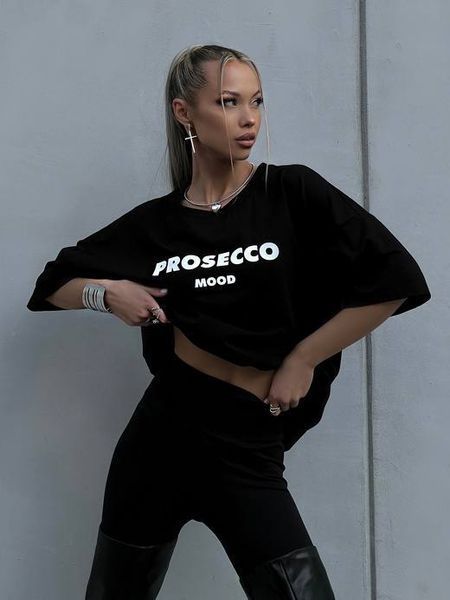Футболка &ldquo;Prosecco&rdquo; чорний 42-46 024-MU-BL фото