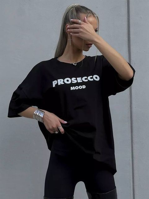 Футболка &ldquo;Prosecco&rdquo; чорний 42-46 024-MU-BL фото