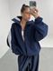 , Blue, OVERSIZE, Двосторонній фліс