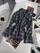 Сорочка в клітинку сірий oversize 1299-CR-SR фото