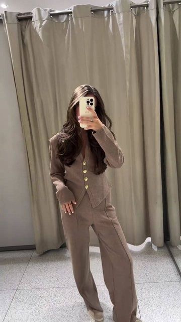 Костюм в стилі zara мокко XS-S 393-MS-MK-XS фото