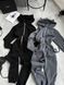 , Black, XS-S, Трьохнитка на флісі