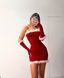 , Red, 42-44, Креп-дайвінг+штучне хутро, NEW YEAR 🎄