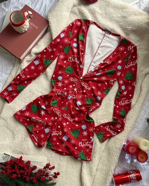 , Red, 42-44, Мікродайвинг принт, NEW YEAR 🎄