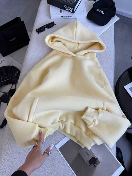 Тепле худі oversize ніжно рожевий 591-OX-PN фото
