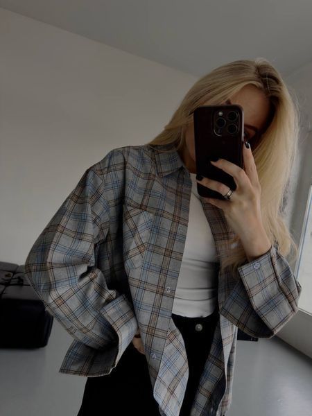 , Беж+сіра смужка, OVERSIZE, Фланель