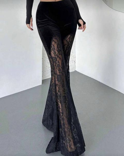 , Black, 42-44, Гіпюр+оксамит