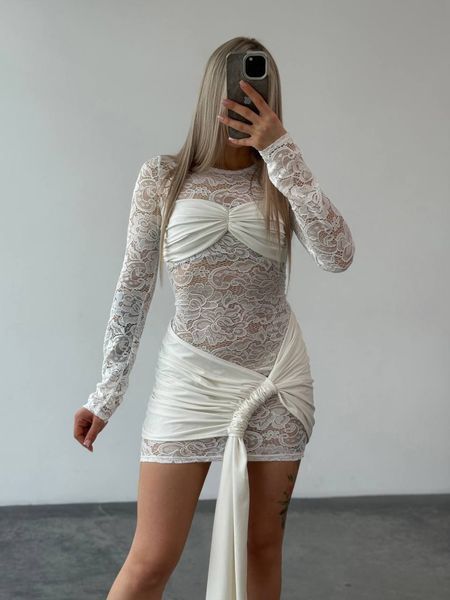 Сукня+ спідниця з мережива бордо 42-44 305-SB-BO-XS фото