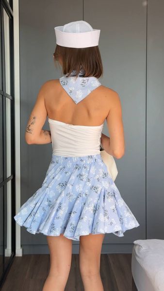 , Pink, 42-46, Спідничка бебі котон, топ масло