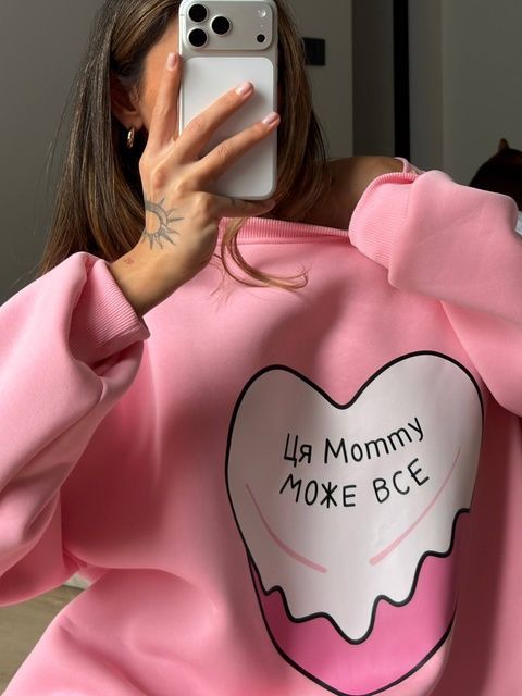 Худі "Ця mommy може все" рожевий 42-48 350-SH-PN фото