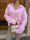 Светр з візерунком рожевий oversize 128-NN-PN фото 6