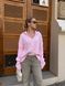 Светр з візерунком рожевий oversize 128-NN-PN фото