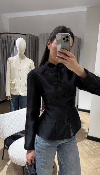 , Black, S, Щільний атлас (сатин) з гладкою поверхнею та делікатним блиском