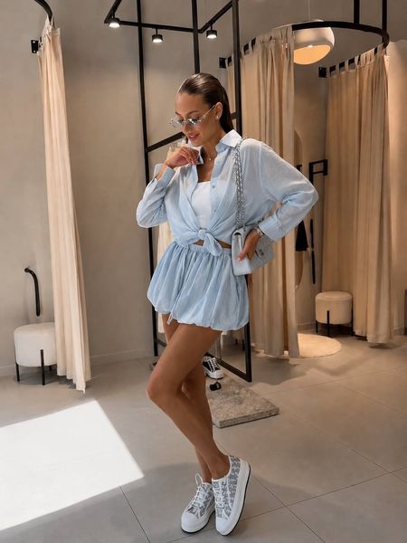 , Light blue, 42-44, Тенсел (натуральна тканина)